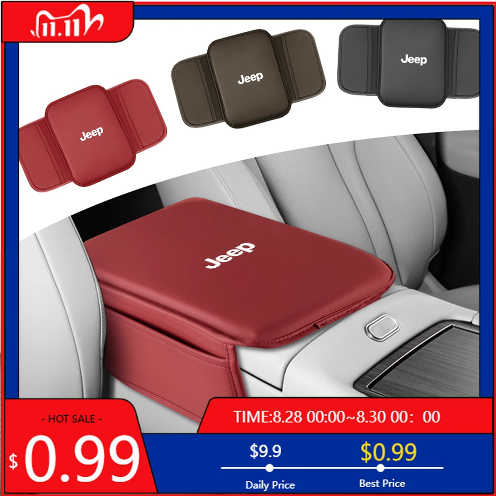 

Подстаканники Автомобильный подлокотник Коробка Кожаный коврик для авто подлокотника Автоаксессуары для Jeep Renegade Wrangler JK Compass Grand Patriot Tr