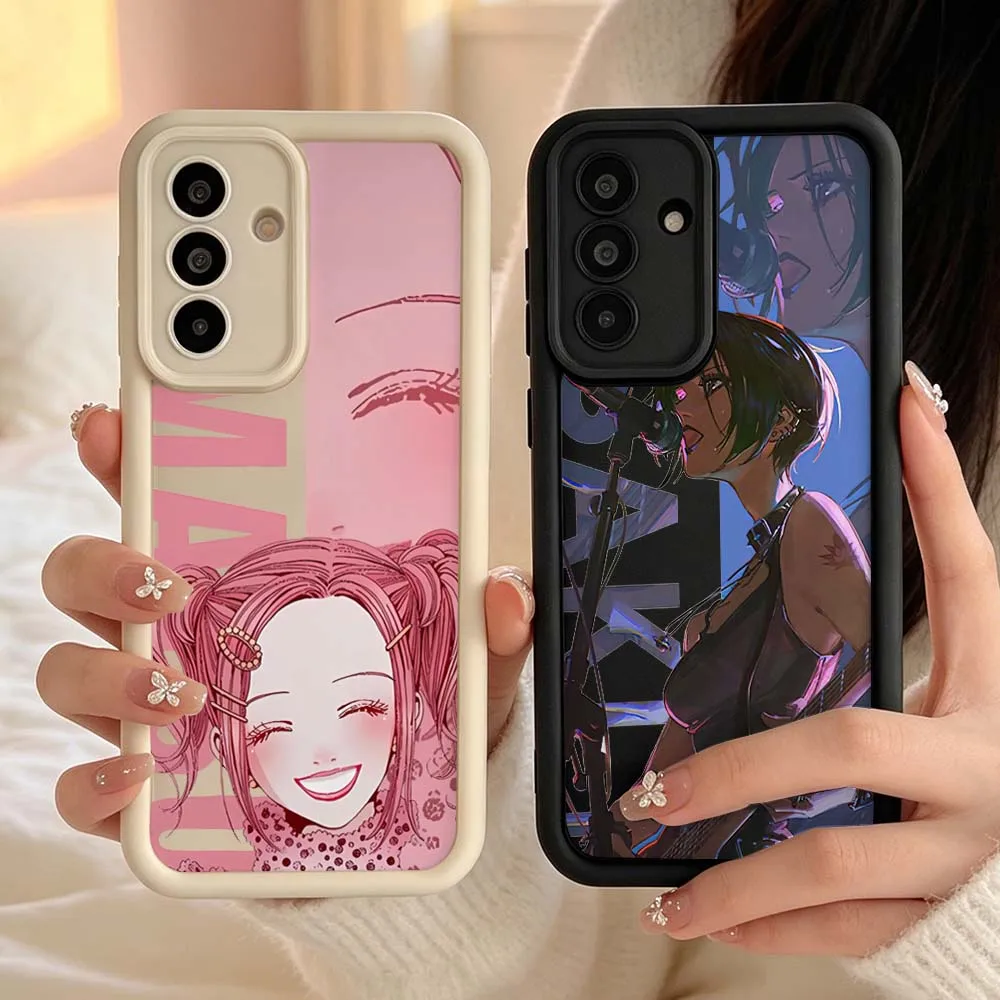 Cartoon Pink NANA For Samsung Galaxy A04 M17 A57 A06 A07 A17 A26 A36 A14 A15 A16 Eye Ladder Phone Case Gift