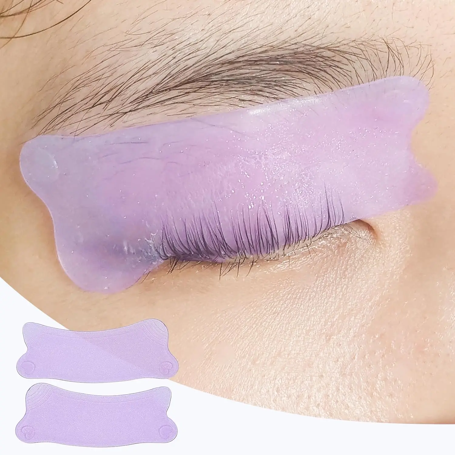 Libeauty 2 Stück Wimpernlifting-Pads, kleberlos, koreanische Wimpernlifting-Zubehörteile, 0,4 mm ultradünn, starke Haftung, abgestufte Dicke, ultraweich