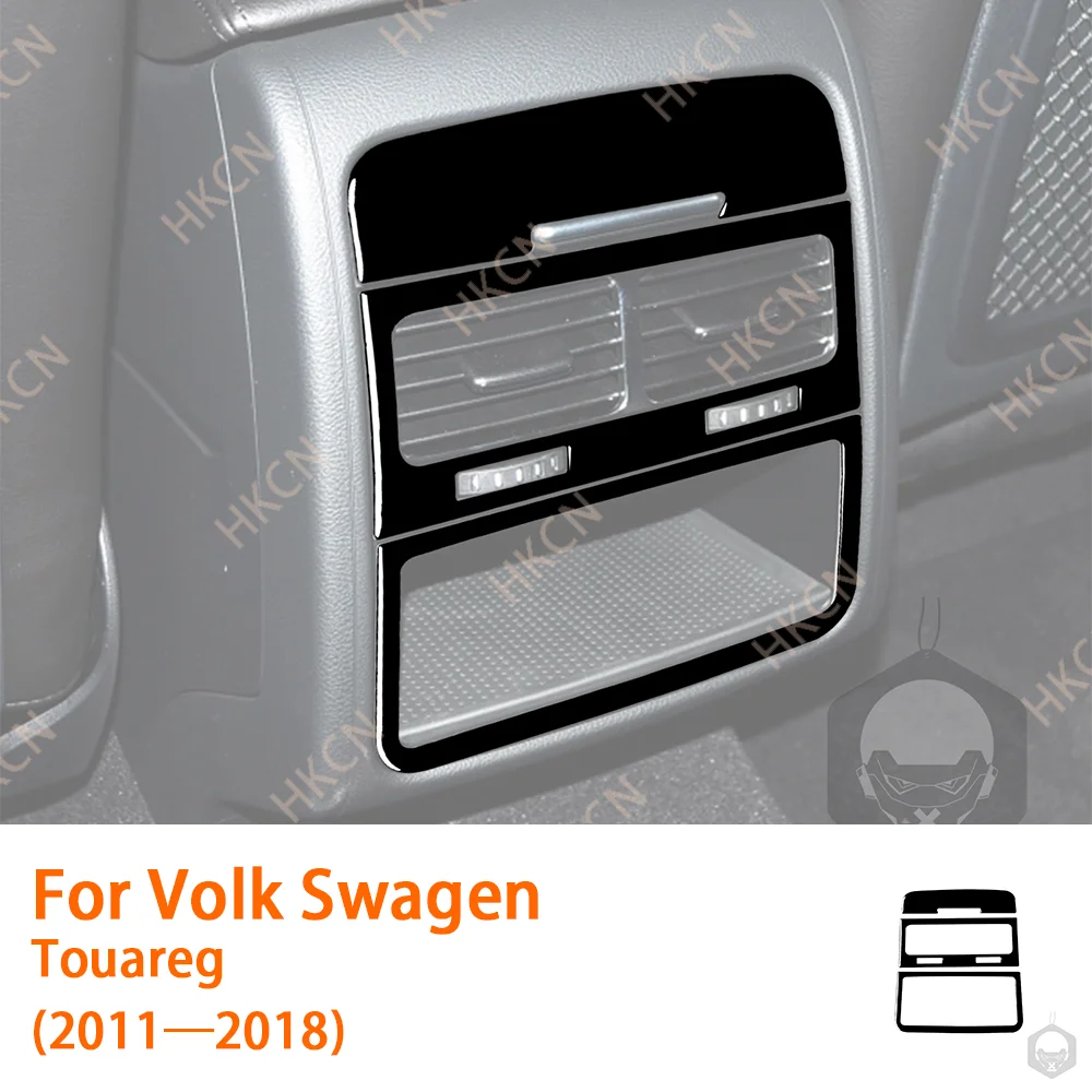 

For VW Touareg 7P MK2 2011 2012 2013 2014 2015 2016 2017 2018 Rear Air Vent Panel Vehicle Decal Car Interior Accessories Sticker