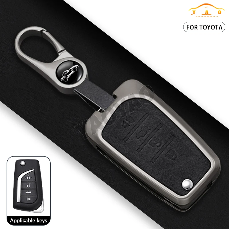 2025 حافظة مفتاح السيارة الجلدية عن بعد لتويوتا يارس Rav4 هايلاندر أوريس أفينسيس Aygo سليل TC IM 2015 2016