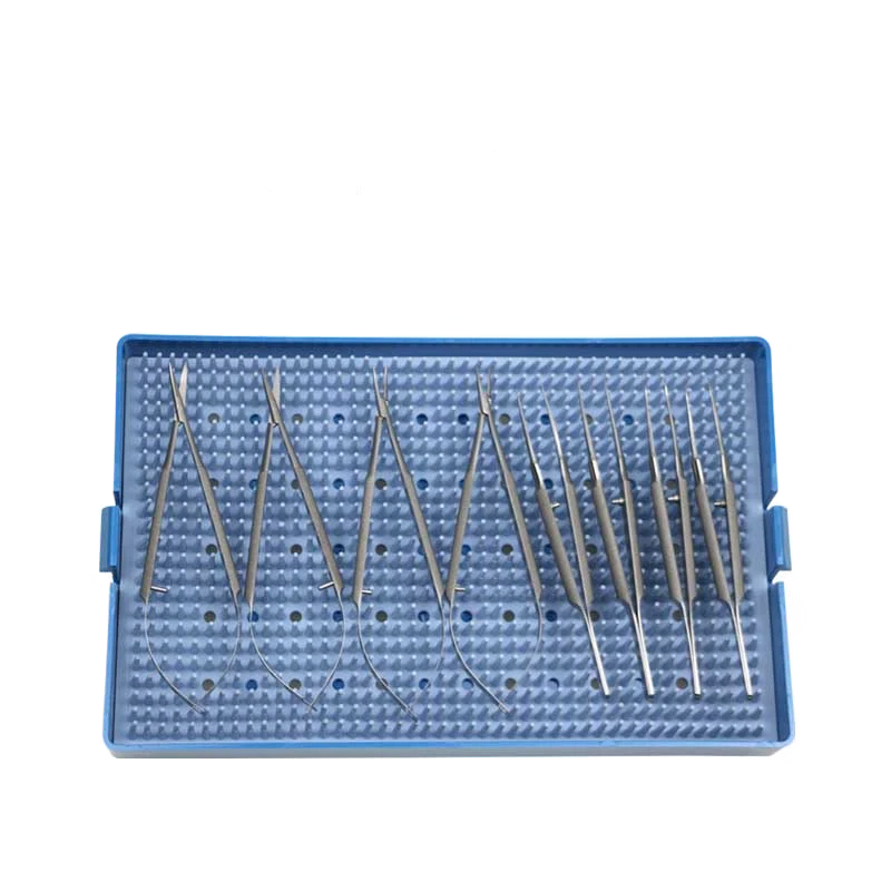 Eyelid Instrument Surgical Tool  Ophthalmic Forceps  Needle Holder Scissors Wih Sterilization Case