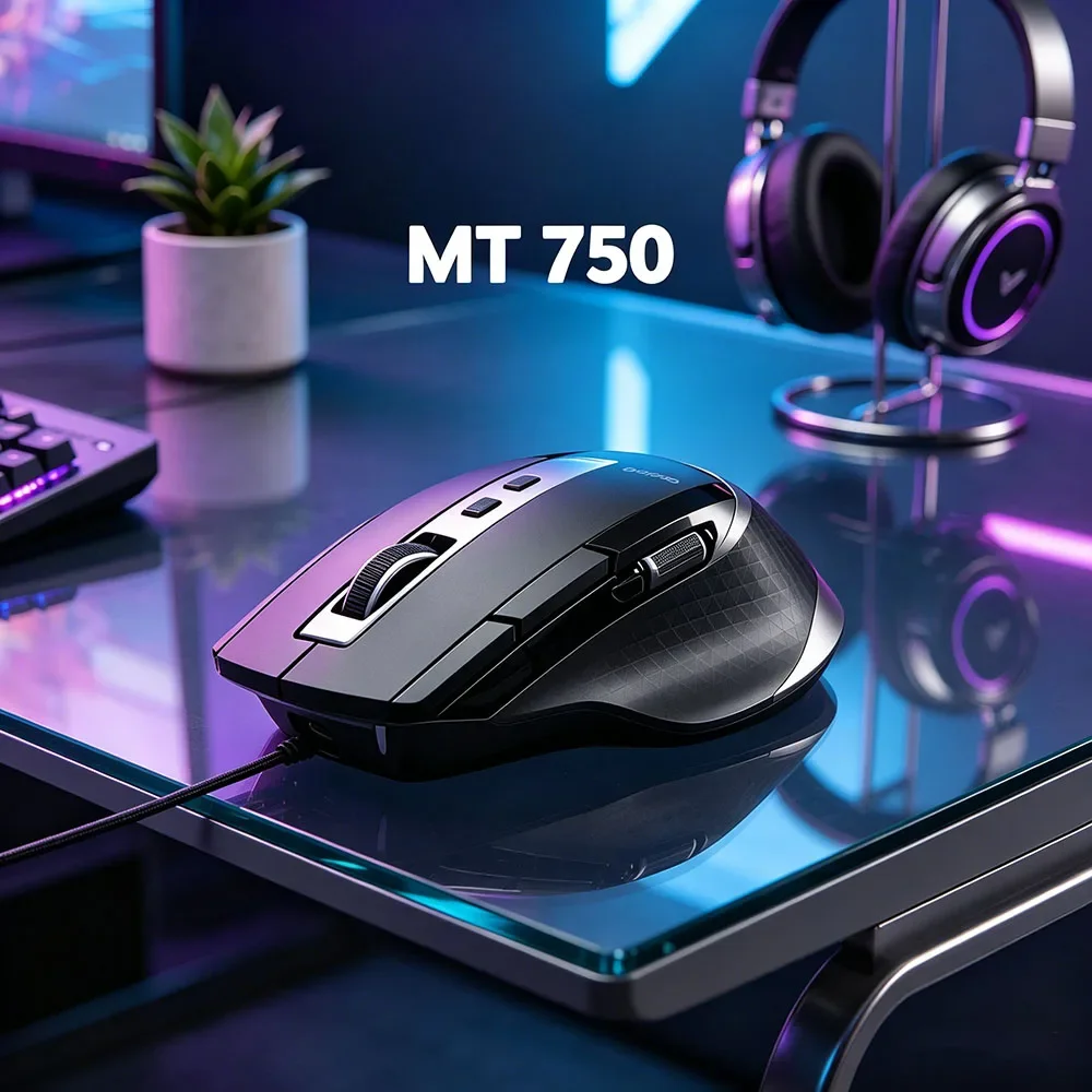 High-end RAPOO MT750 Multi Mode Wireless Mouse, Rechargeable Laser Bluetooth 4.0 Gaming Office Mouse For Big Hands