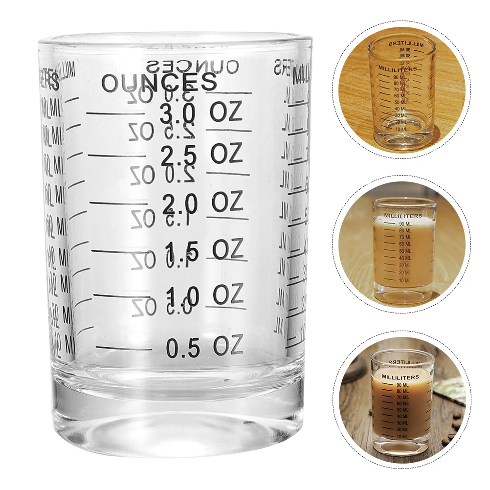 

Coffee Drinking Glass Multipurpose Measuring Cup Lightweight Easy to Use and Clean for Home and Restaurant