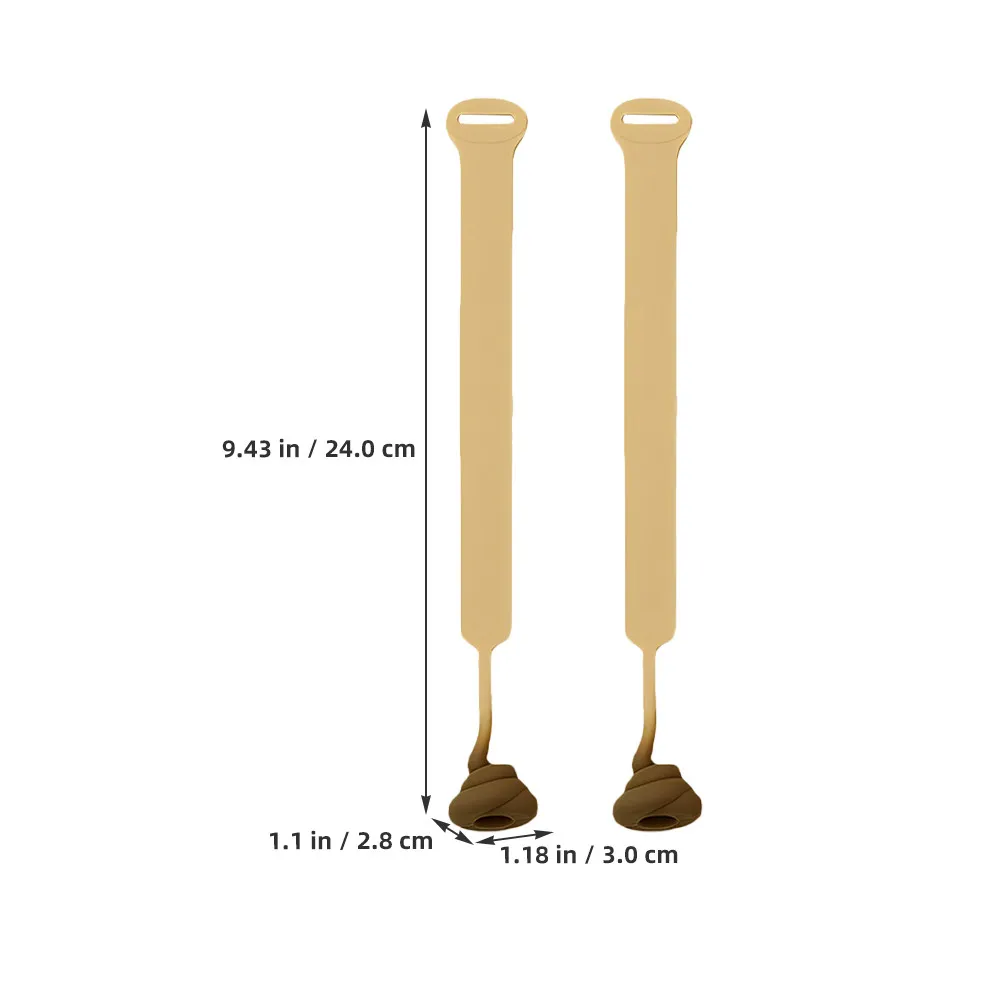 2Pcs Poop Shape Toilet Seat Lifter Handle Silicone Bathroom Toilet Seat Lift Tool for Adults Home Office Hotel Easy Install