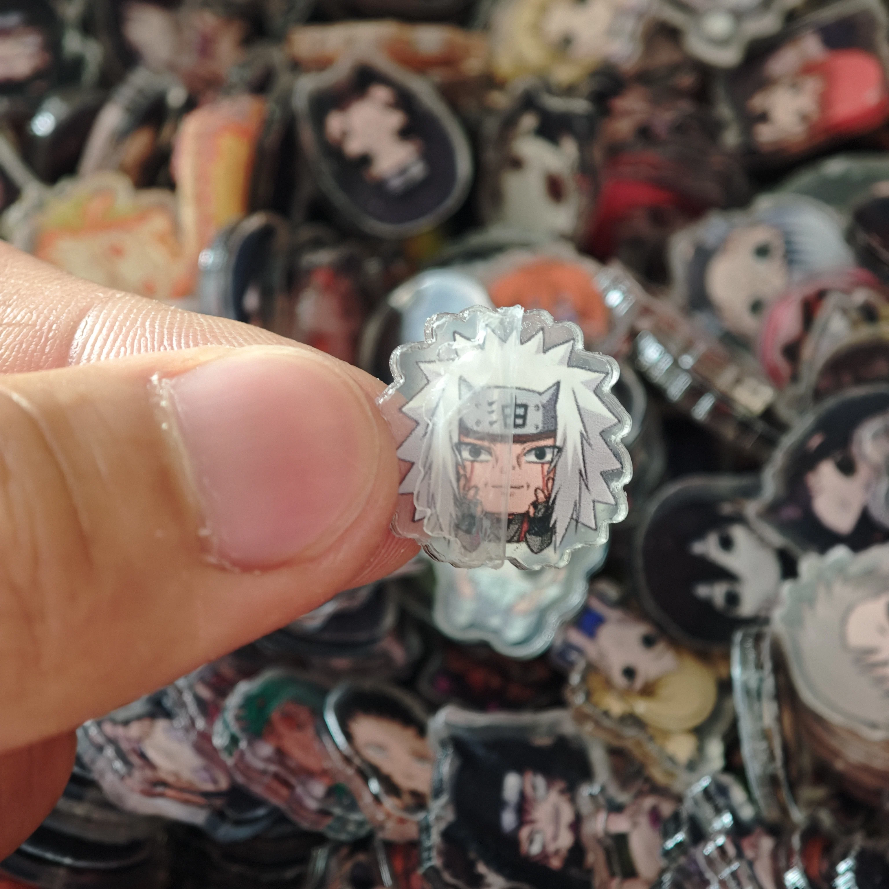 50 Stück/Set Naruto Anime Harz-Accessoires, niedliche Bilder, laminiert, Acryl-Creme-Kleber, Handyhülle, Kühlschrank, DIY-Geschenk-Aufnäher – Detail 11