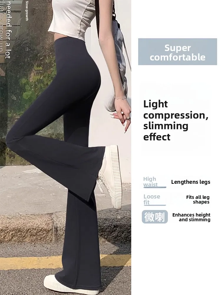 ارتفاع الخصر Fce اصطف السراويل جلد arkskin المرأة السراويل اللياقة البدنية الخريف الشتاء عارضة واسعة الساق اليوغا السراويل زائد الحجم