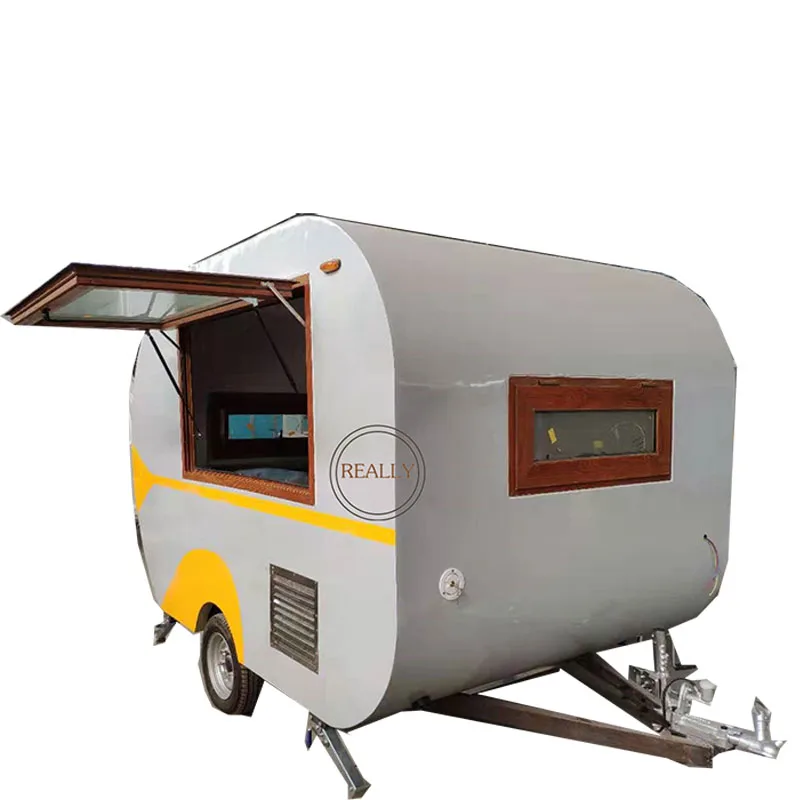 Mini Fast Mobile Food Trailer Food Vending Truck Hotdog Trolley Cart Street Travel Van Ice Vending Car