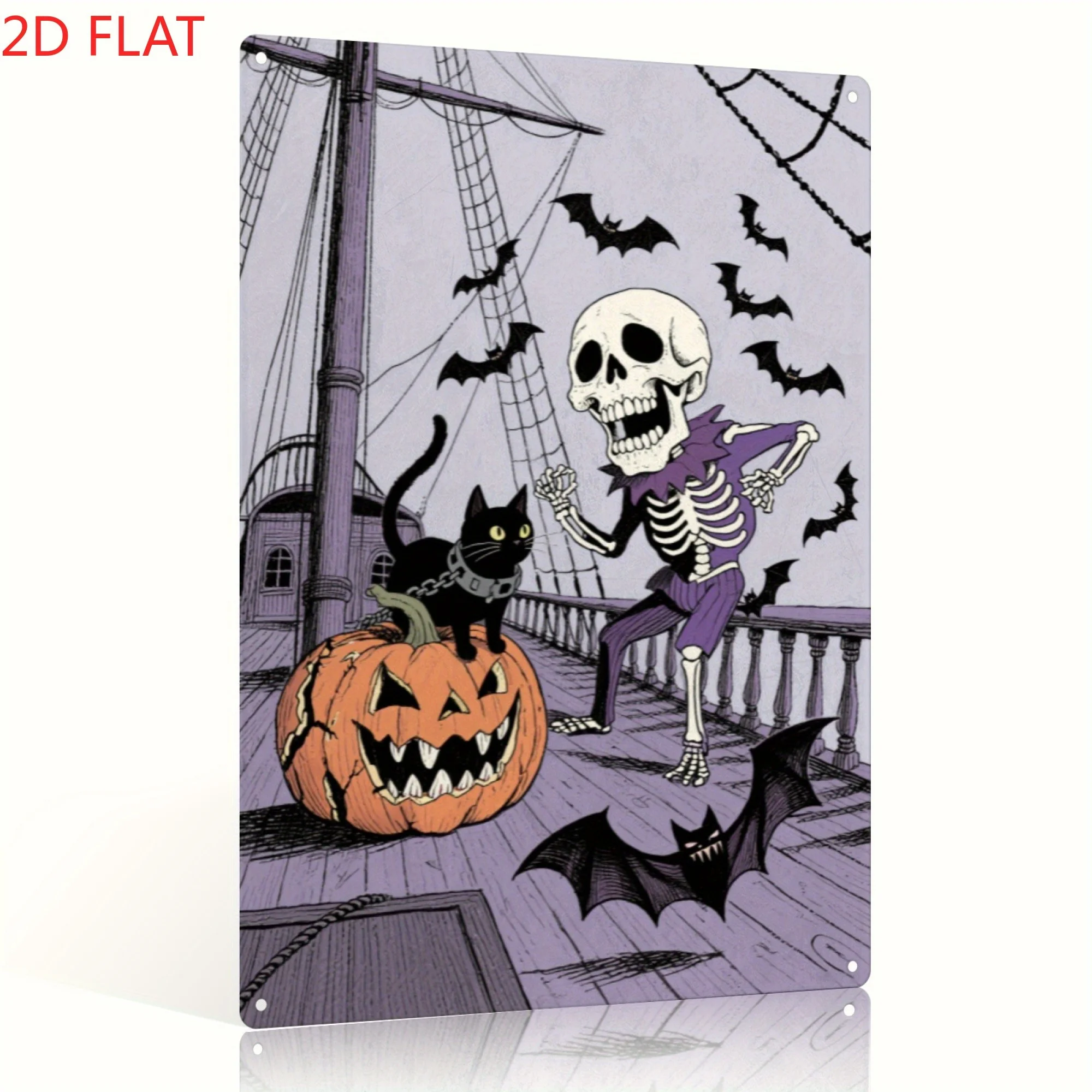 Halloween Skeleton Decoration - Metalowa dekoracja ścienna na Halloween –