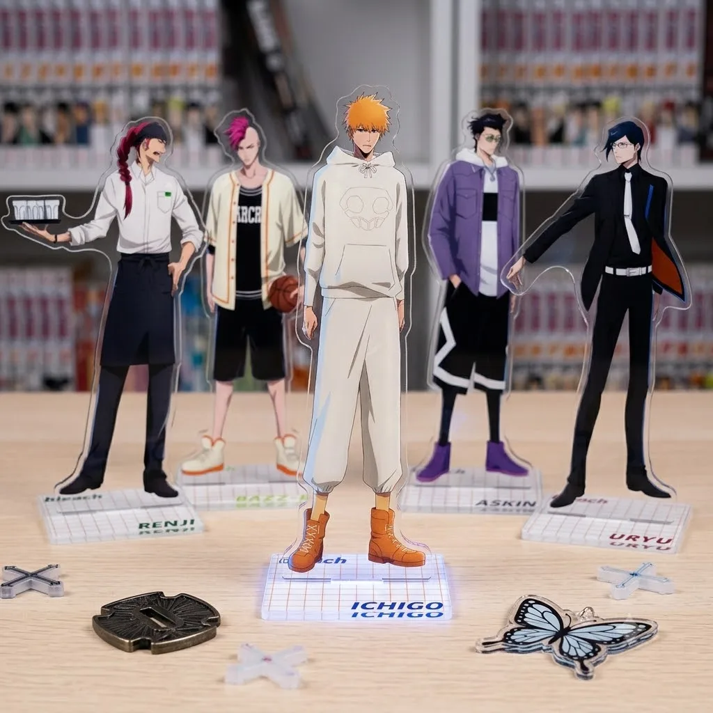 New Anime Bleach Acrylic Stand Figure Desktop Decoration Collectible Ornament Cartoon Character Model Gift for Fans Keychain