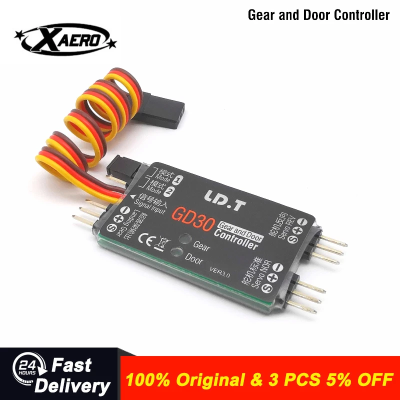 Contrôleur de séquenceur de train d'atterrissage et de porte GD30 pour avion RC, système rétractable à voilure fixe avec servomoteur