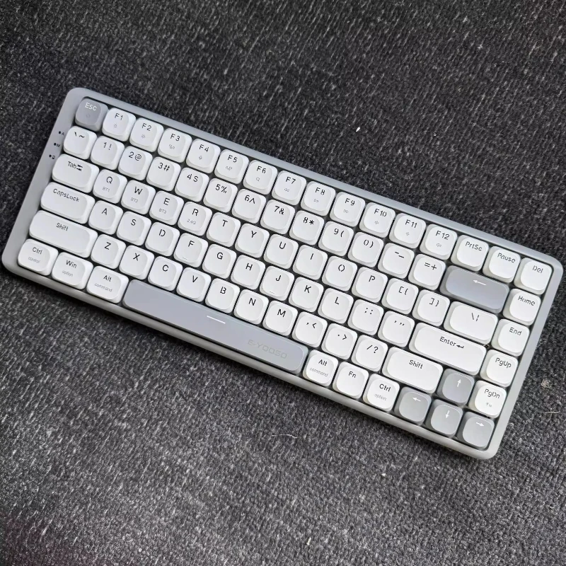 TL84 Key Low Switch Mechanical Keyboard ปรับแต่งสวิตช์สีแดงต่ําบลูทูธไร้สาย 2.4G สามโหมดน้ําหนักเบาและพกพาได้