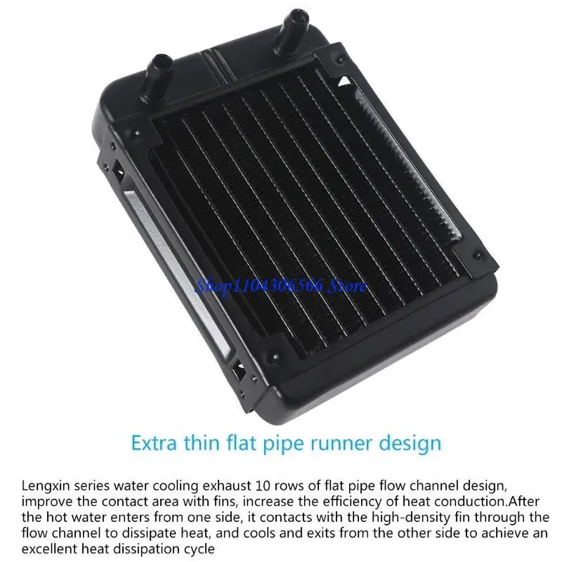 02dd 120mm 10 أنبوب كمبيوتر ماء التبريد الرادياتير G1/4 تبديد حرارة الخيط الإناث للكمبيوتر الكمبيوتر CPU ماء بارد
