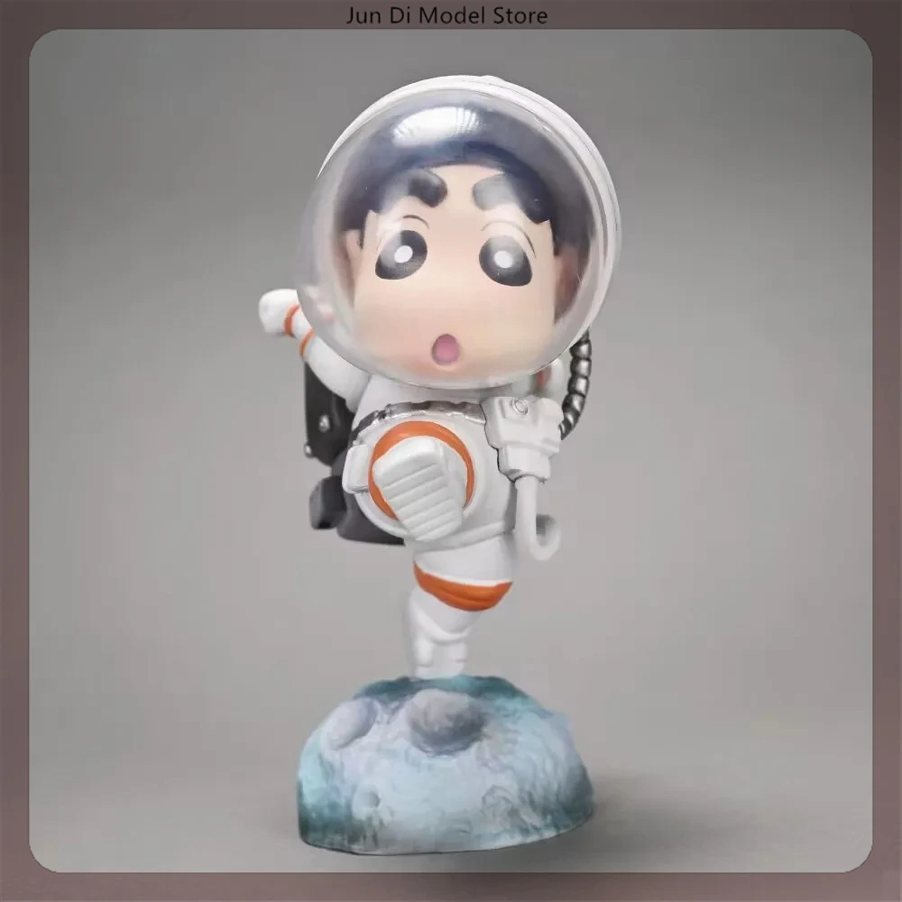 17cm lápis shin chan astronauta espaçowalk cosplay anime figura modelo estátua coleção decoração de mesa ornamento brinquedos presentes