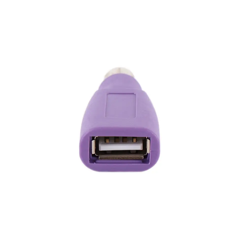 Purple PVC Keyboard PS2 Male Mouse Adapter Computer Converter Connector