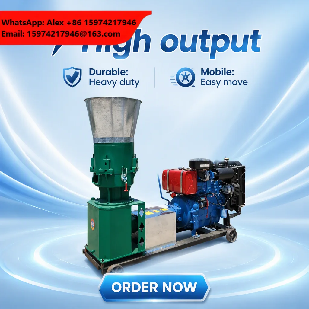 New Poultry Livestock Feed Pellet Making Machine High Productivity 220V Metal Farm Use 200kg/h Capacity Corn/Wheat 4-6mm Pellet