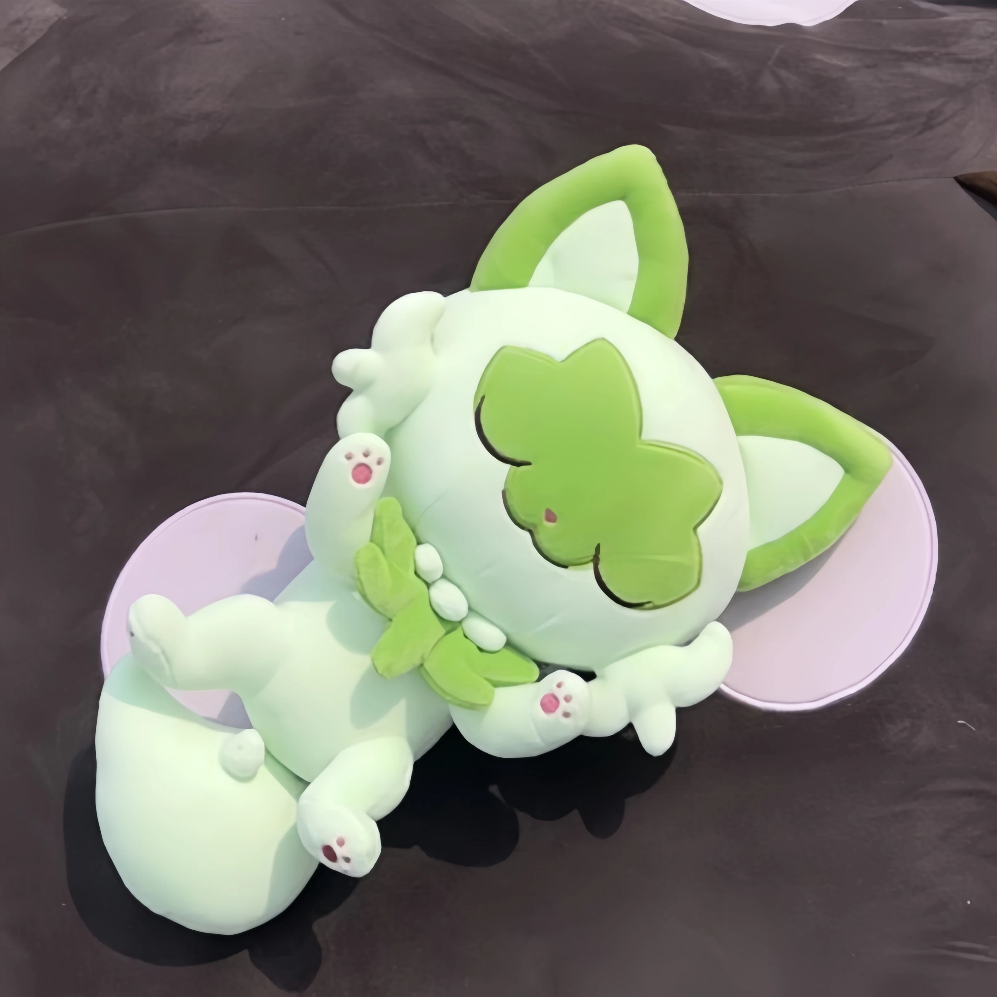 

Soft Sleeping Sprigatito Pokemon Plush Doll Japan Movie Anime Cat Sprigatito Green Fox Fuecoco Quaxly Stuffed Toy Birthday Gift