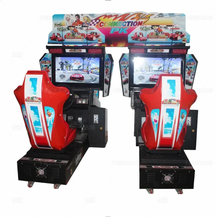 Indoor sports game High quality single run coin-operated wide heat style 3d car driving simulator racing game console