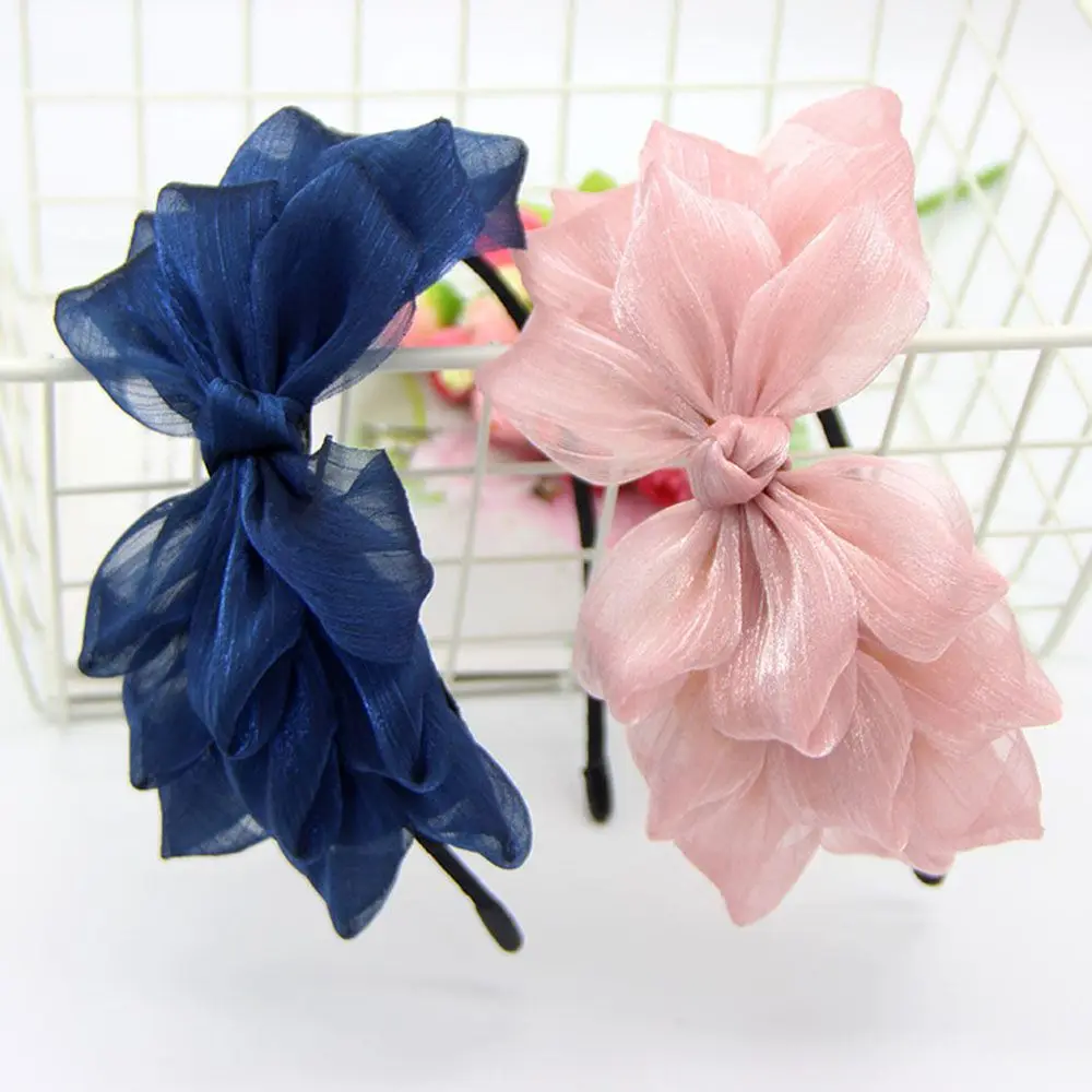 

Floral Big Bow Ribbon Head Band Hair Hoop Hair Band Hair Accessories