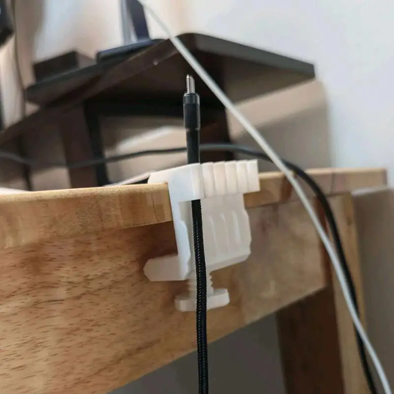 1Pcs Desktop Traceless Cable Management And Organization Tool 3D Printed Pla Eco-Friendly Material Desktop Data Cable Clip