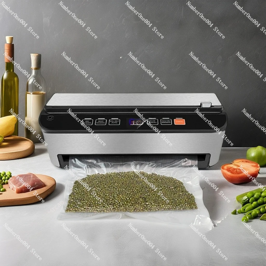 ماكينة تفريغ الهواء الأوتوماتيكية مع قابس الاتحاد الأوروبي 220-240 فولت، صينية تنقيط قابلة للإزالة، سهلة التنظيف، مناسبة للأغذية الجافة/الرطبة #2