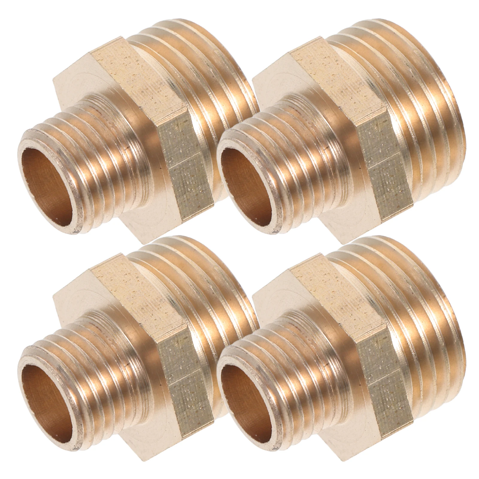 

4 Pcs Pipe Threaded Joint Nipple Hose Fittings Garden Male to Female Adapter Water Hose Quick Connect Fittings Leak Proof