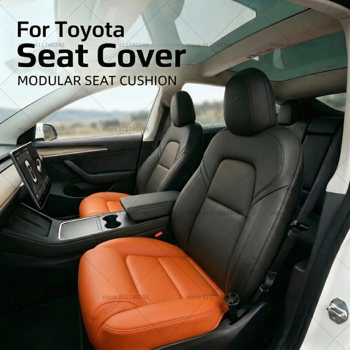 

For Toyota Seat Leg Support Extension Cushion Thigh Support Pillow Memory Foam Leather Leg Extender Interior Accessories