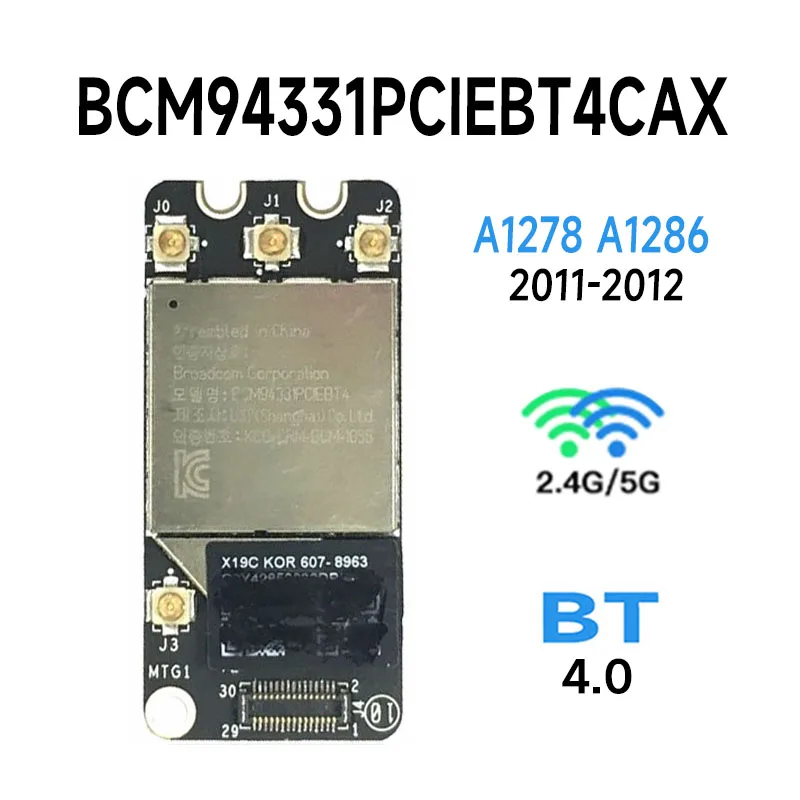 

Bluetooth 4.0 wifi card Card for Pro A1278 A1286 2011 2012 Year BCM94331PCIEBT4CAX WIFI CARD WLAN