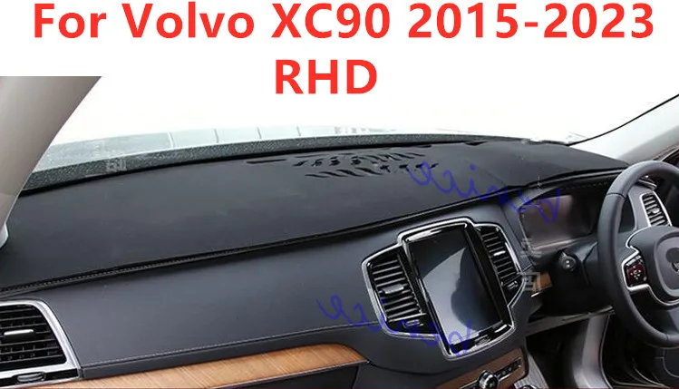 

RHD Black Leather Dashboard Cover Dash Protector Pad Mat Cover For Volvo XC90 2015-2023