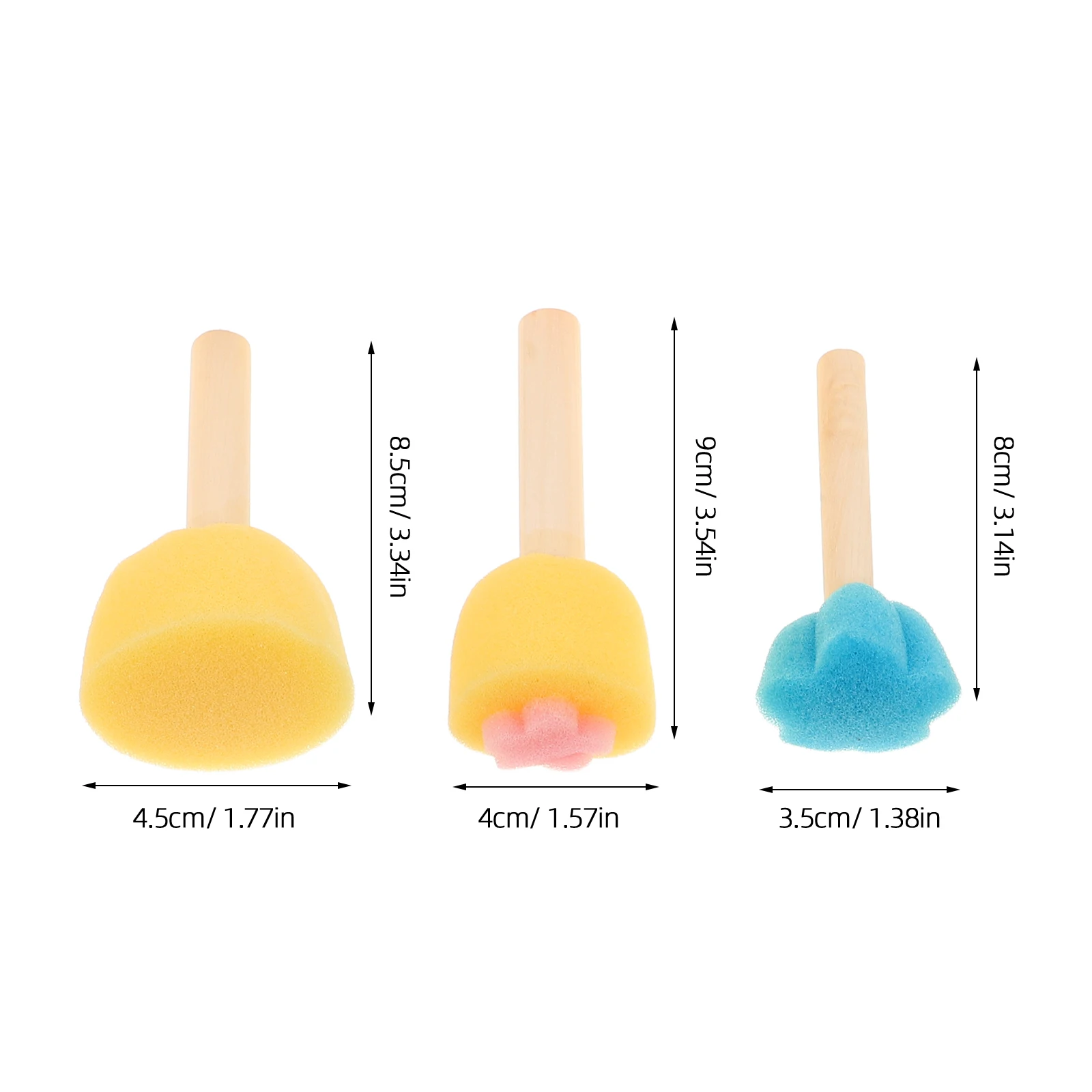 32 قطعة من فرش الطلاء الإسفنجية للأطفال مجموعة طوابع إيفا الإبداعية DIY بها بنفسك أدوات الرسم والحرف اليدوية مستلزمات الرسم التعلم المبكر