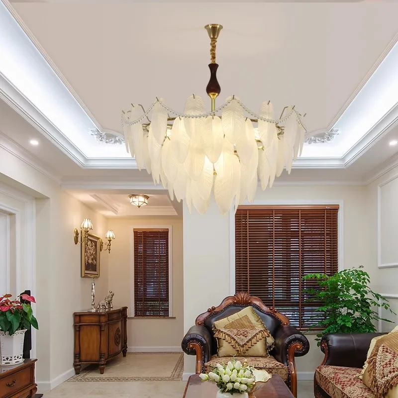 

Crystal chandelier light luxury French modern dining room bedroom main lighting living room simple