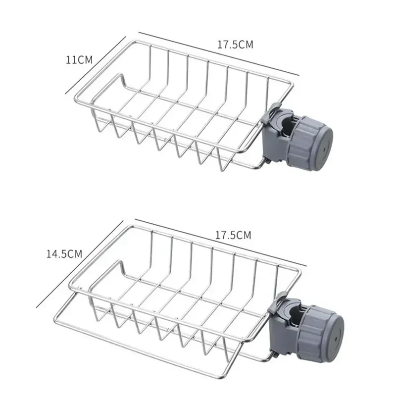 Kitchen Stainless Steel Sink Drain Rack Sponge Storage Faucet Holder Soap Drainer Towel Rack Shelf Organizer Kitchen Accessories image 2
