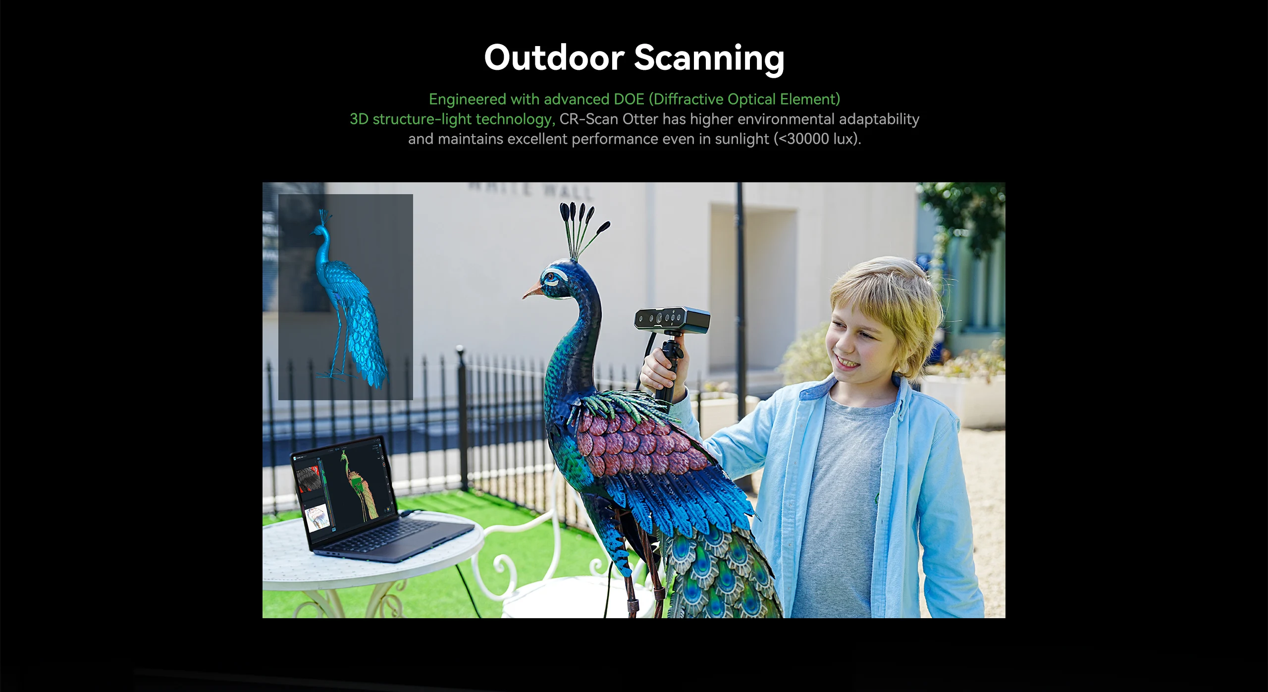 Creality CR Scan Otter 3D Handheld Scanner 0.02mm Accuracy Large Small 3D Scans Four-lens Stereo Vision 20fps Scanning 10-2000mm