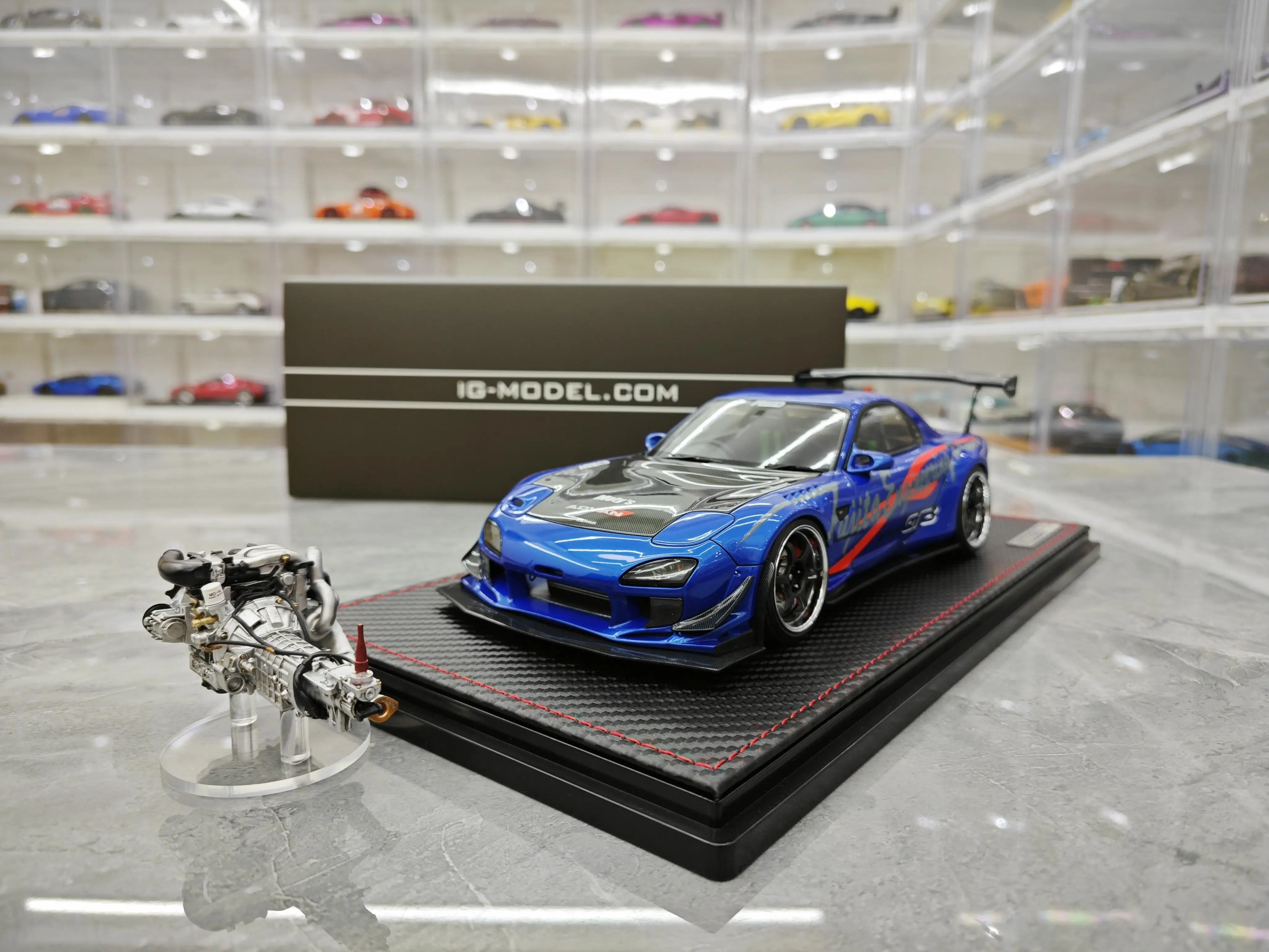 

IG 1: 9 RX7 GT3 FD3S корм Afflux JDM имитация ограниченный выпуск смолы Металл статическая модель автомобиля игрушка подарок