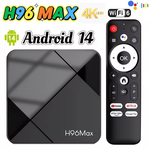 H96 MAX Pro Android Box TV Android 14.0 RK3518 4K With Wifi 6 3D Google Assistant Netflix YouTube BT5.4 Smart TV Box 2025 Tvbox