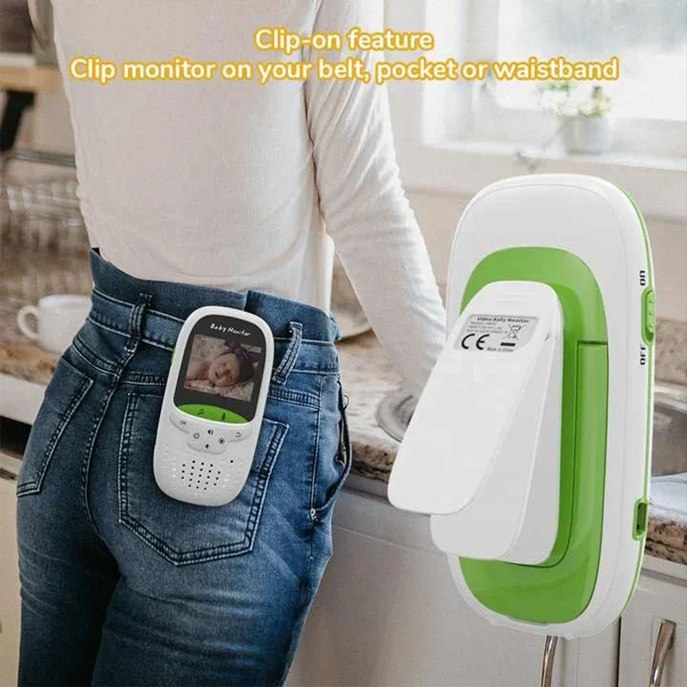 VB602 Baby Security Monitor Two-Way Intercom VOX Wake-up IR Night Vision Temperature Check Built-in Lullabies Home Baby Care Cam