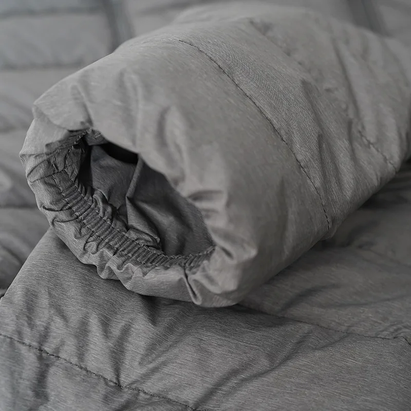 Jaqueta leve para mulheres, Pato branco curto portátil para baixo, Colarinho fino em pé, Inverno