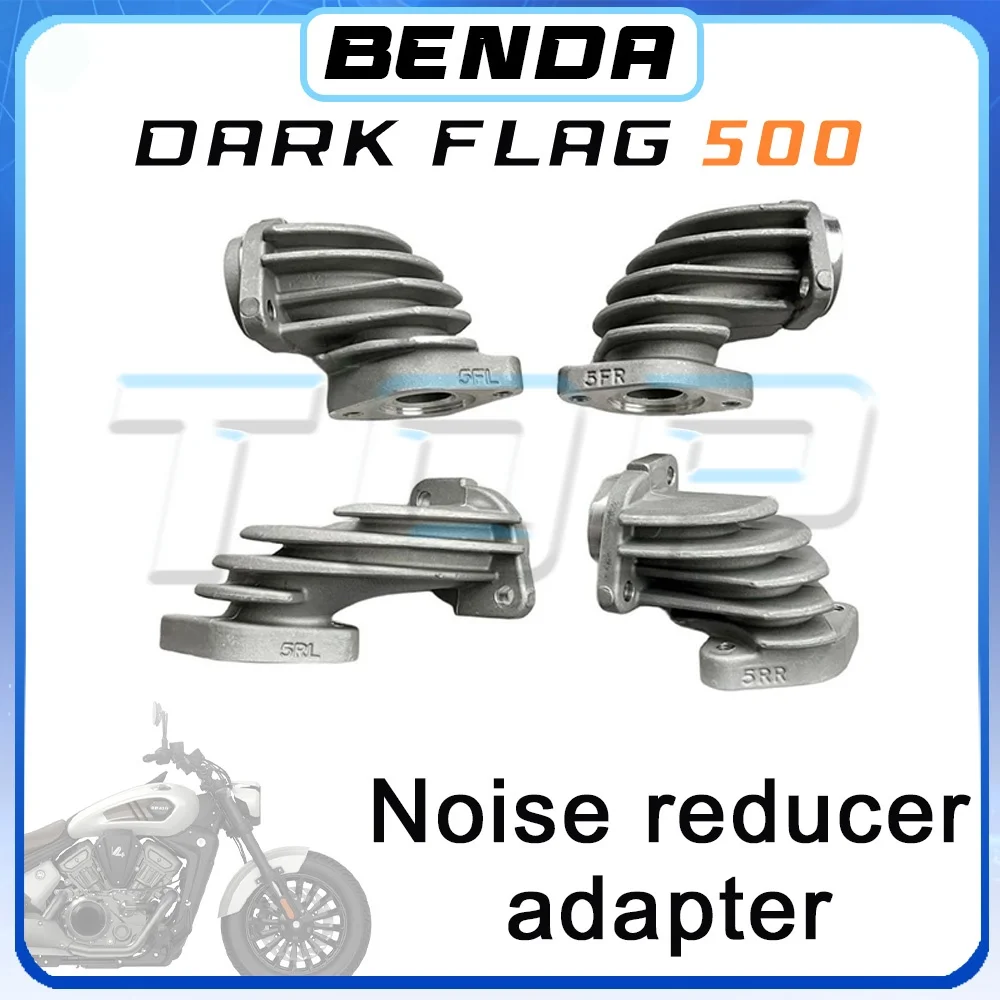 Exhaust Pipe Connector Chimney Connector BENDA DARK FLAG 500 Noise Reducer Adapter 500 DARK FLAG 500DARK FLAG
