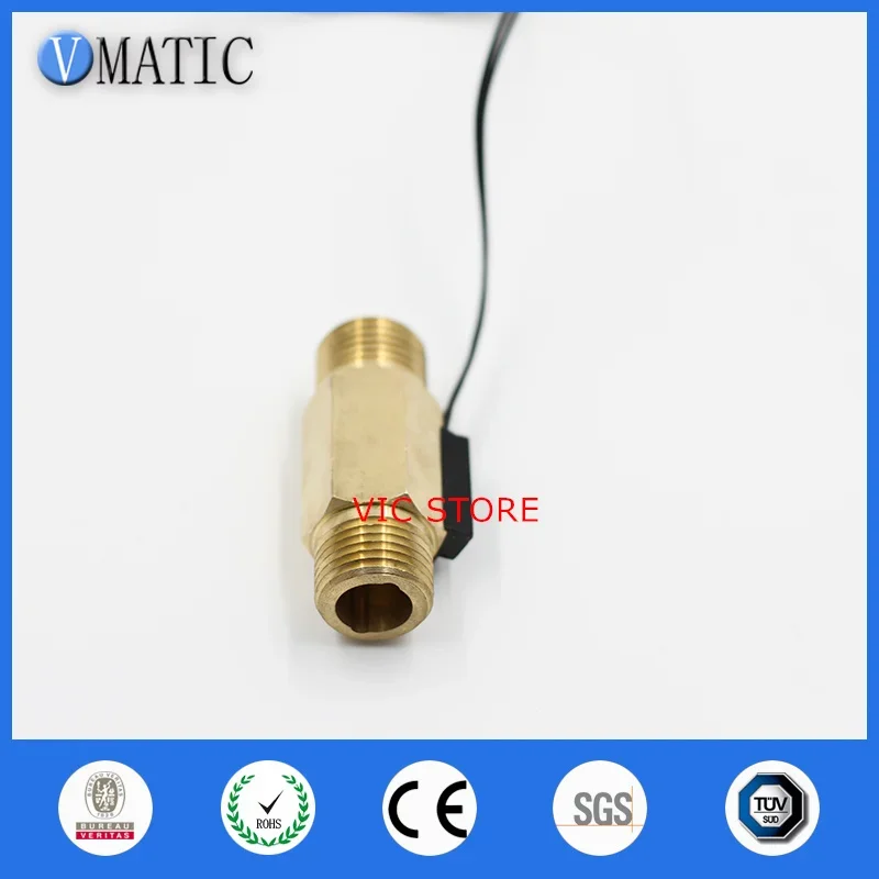 Free Shipping High Reliable Brass Calorifier Liquid Sensor Magnetic Flow Switch VC2260