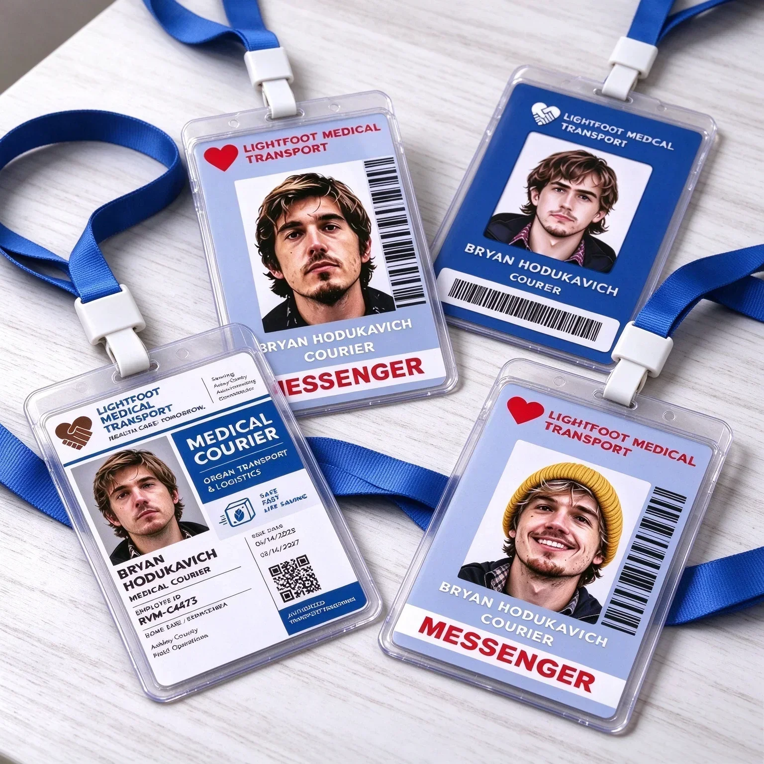 Bryan Hodukavich Lightfoot ID Card Replica Horror Film Cosplay Badge Unisex Halloween Party Prop Fan Collectible Accessory