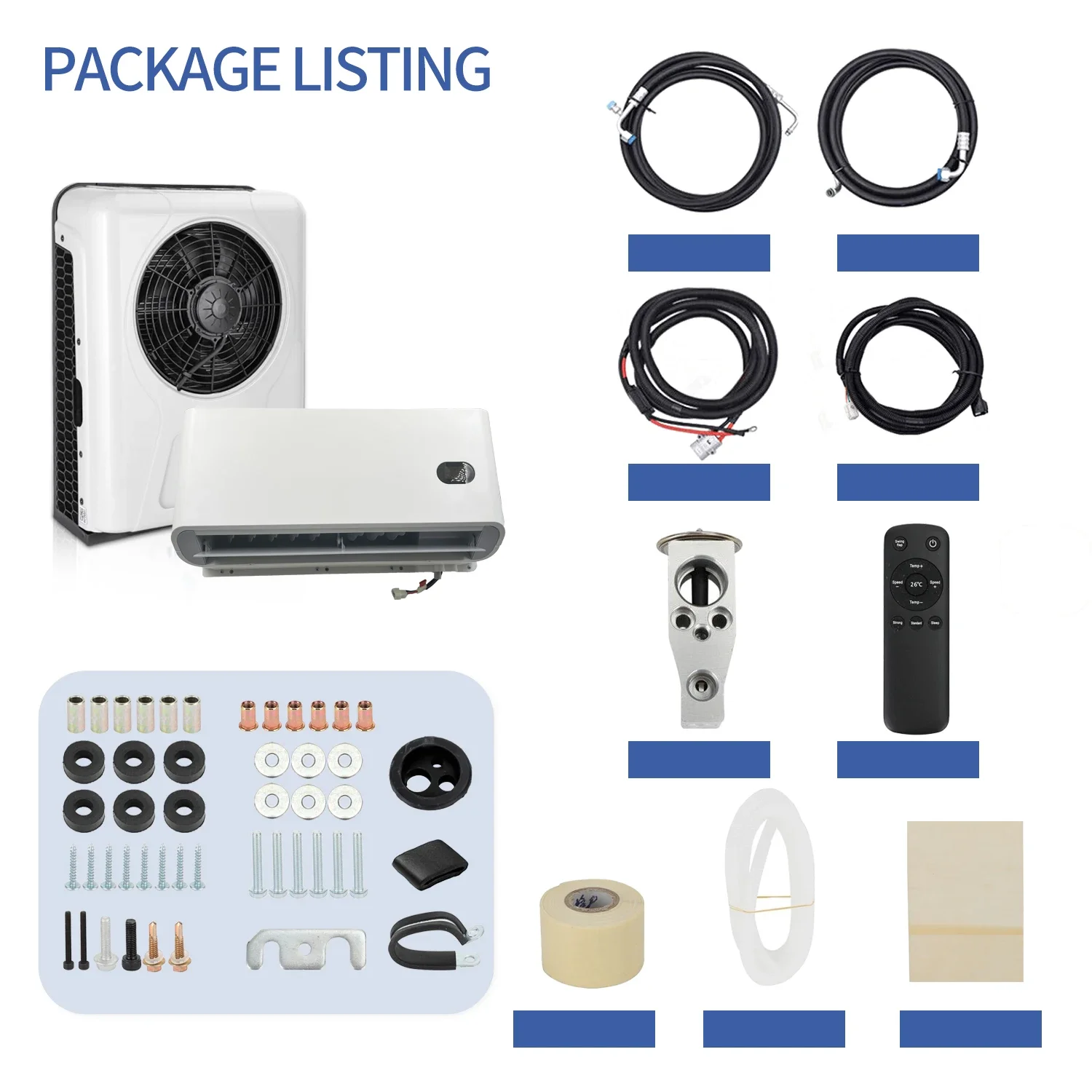 Air Conditioner Battery Powered For Trucks 12000 Btu Split Ac Fits Semi Truck Under Bench And Van Other Air Conditioning System