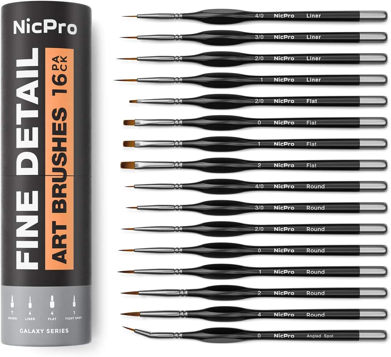 

16 PCS Miniature Paint Brushes Set - Fine Detail for Acrylic Watercolor Oil