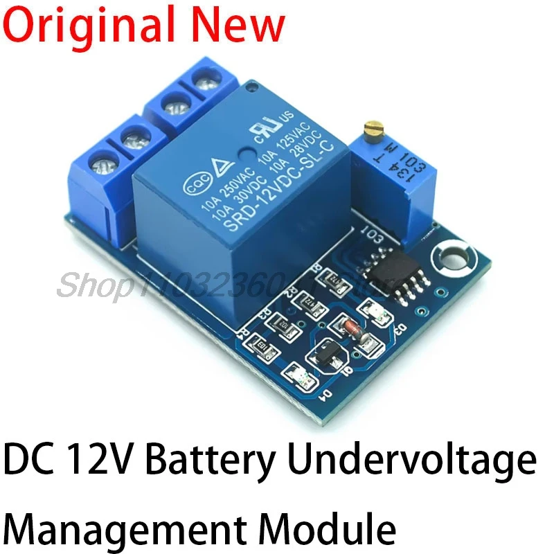 DC 12V Battery Undervoltage Low Voltage Cut off Automatic Switch Recovery Protection Module Charging Controller Protection Board