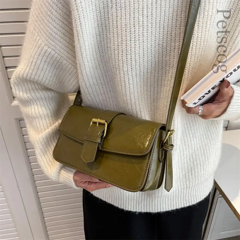 Retro Small Bag 2023 New Trendy Fashion Shoulder Underarm Bag Female Bag Autumn And Winter Vintage Messenger Small Square Bags