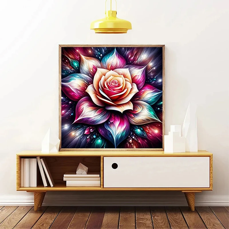 Splendid Flower 5D Diamond Painting Full Diamond Art Embroidery Hotel Office Bedroom Home Decor DIY Diamond Cross Stitch Kits
