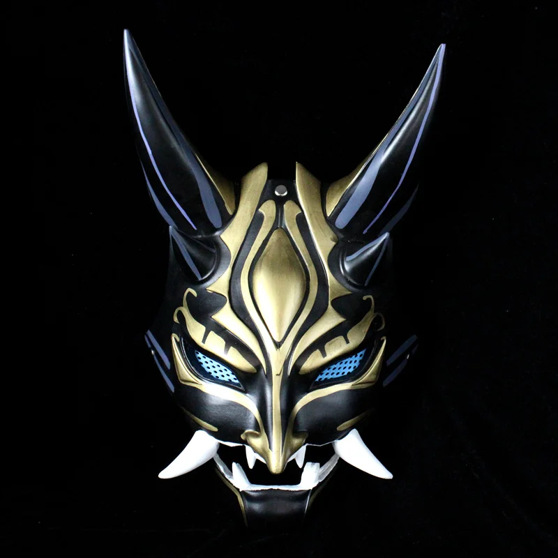 

Game Genshin Impact Figure Cosplay Helmet Mask Cap Props Adult Men Carnival Party Mask Accessories Toy Perfect Halloween Gifts ﻿