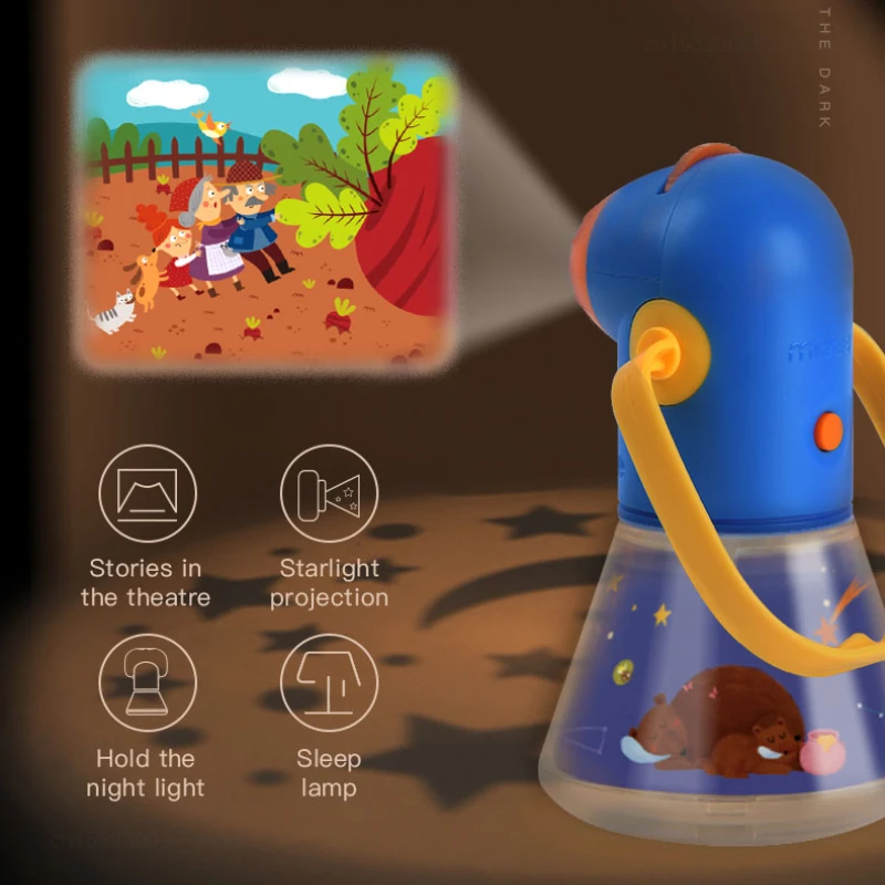 MiDeer Projector Flashlight Toy Baby Sleeping Story Book Torch Lamp Flashlight Projector Baby Early Educational Toy Lamp