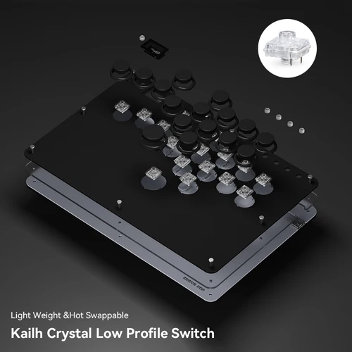 Imagen 2 del producto Joystick Arcade Haute42 Controle, controlador Hitbox, llanta de botón, controlador Arcade sin palanca para PC/PS5/PS4, palo de lucha