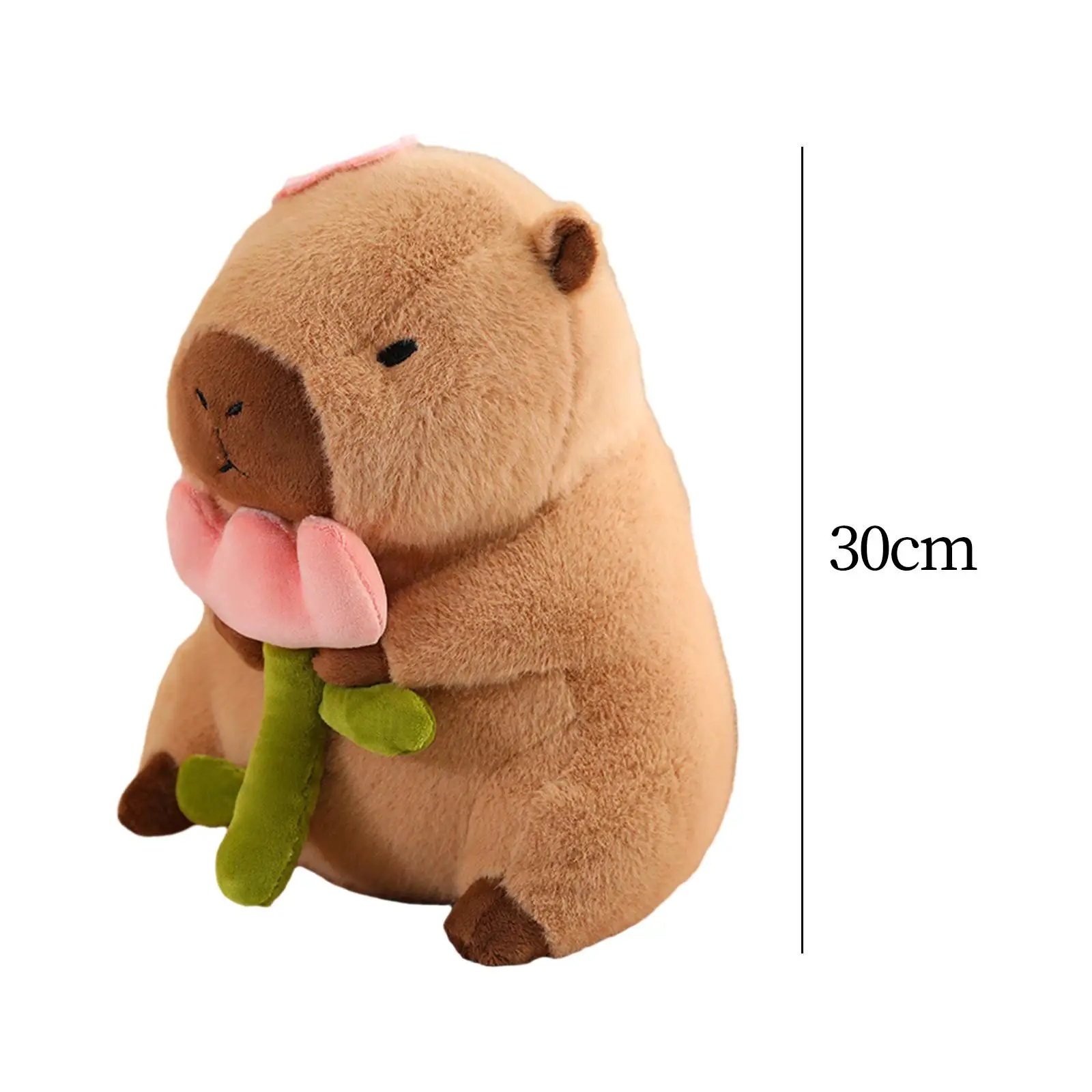 Regali creativi per animali di peluche realistici Capibara 30 cm Peluche per auto decorative