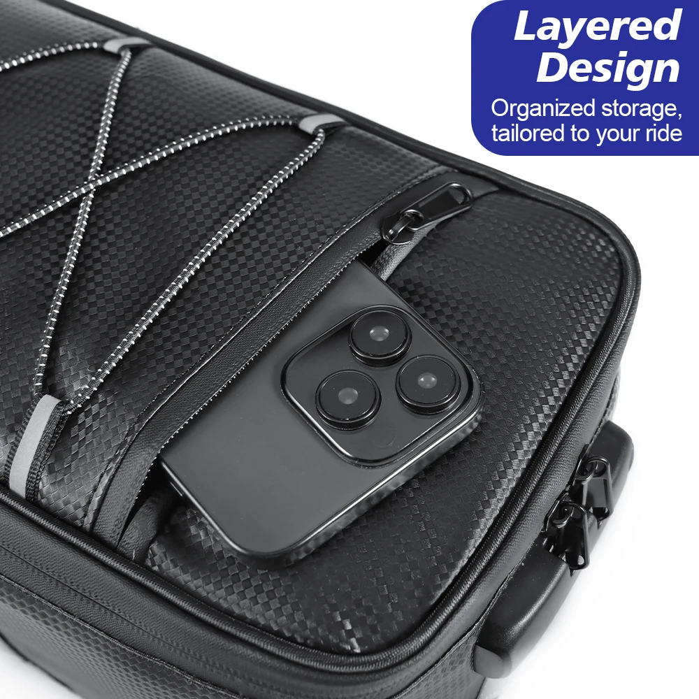 Password Lock Bicycle Rear Seat Bag MTB Bike Rack Bag Trunk Pannier Large Capacity Cycling Waterproof Travel Bag ﻿